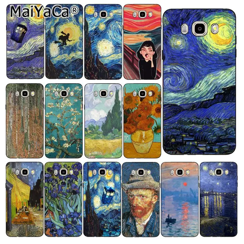 MaiYaCa Ван Гога Звездная ночь Подсолнух чехол для телефона Samsung Galaxy J7 J6 J8 J4 J4Plus DUO J7NEO