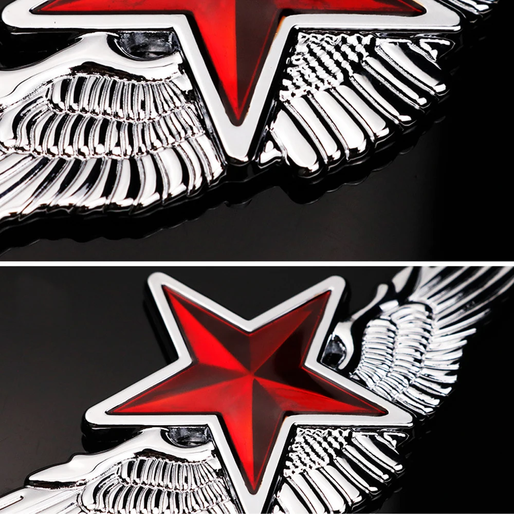 DSYCAR 3D металлическая звезда наклейка с эмблемой для автомобиля хром авто знак на