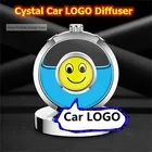 Диффузор Cystal с логотипом автомобиля сделай сам, освежитель воздуха с логотипом вашего автомобиля, Кристальный аромадиффузор на приборной панели для BMW Benz Audi Tesla и т. д., автомобильный фирменный парфюм