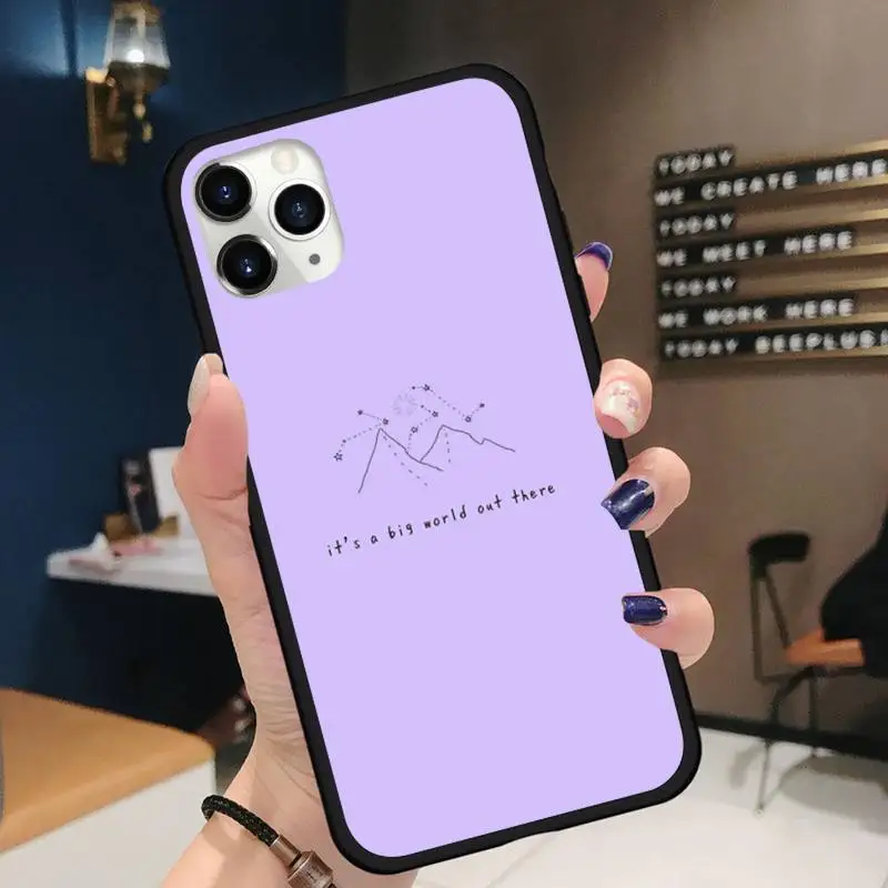 

purple Doodles Aesthetics color Phone Case for iPhone 11 12 pro XS MAX 8 7 6 6S Plus X 5S SE 2020 XR Soft silicone