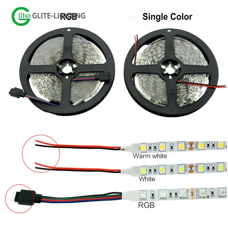 Водонепроницаемая светодиодная ленсветильник 5 м IP67/65/30 5050 SMD 24 В постоянного тока