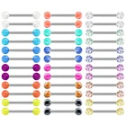 Мужские и женские кольца для пирсинга, длина 141618 мм, 2 шт.