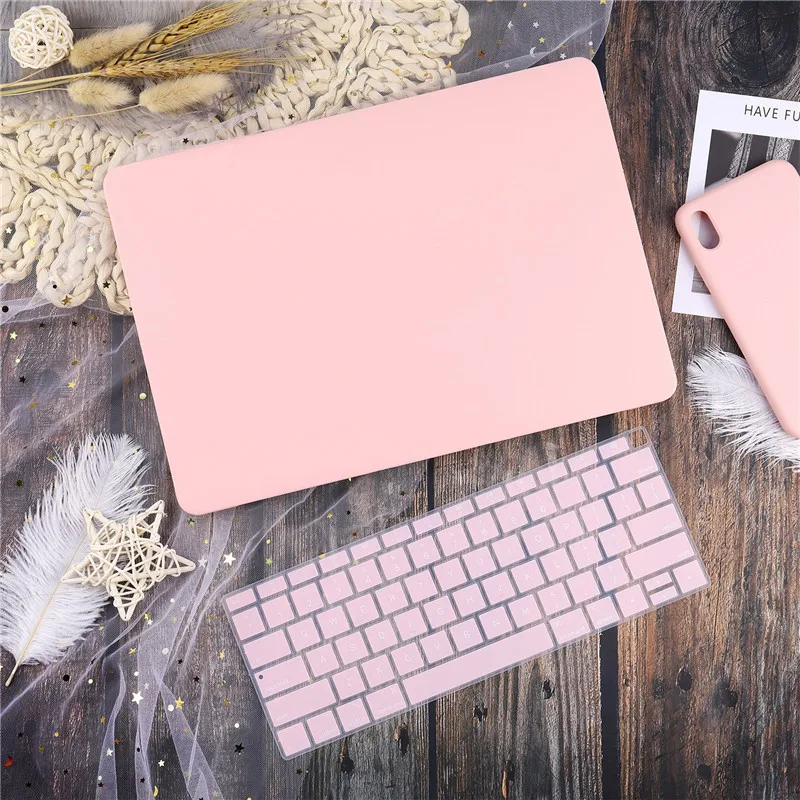 Matte baby pink Для Macbook Air retina 11 12 13," кристально чистый чехол для Macbook Air Pro 13 15 16 Touch Bar/Touch ID A1932 A2159 A2141 - Цвет: Matte baby pink