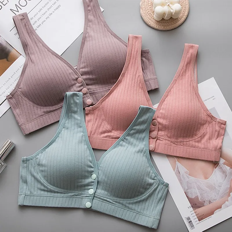 Хлопковый бюстгальтер для кормящих матерей грудного вскармливания с защитой от