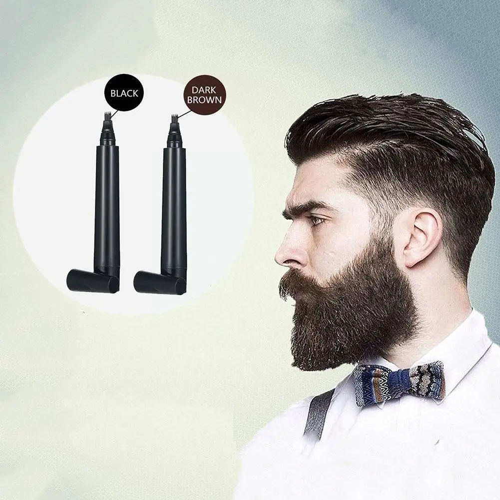 

Beard Brush Waterproof Beard Pen Beard Filler Pencil Beard Coloring Enhancer Tools Repair Brush Lasting Moustache And Shapi C1U2