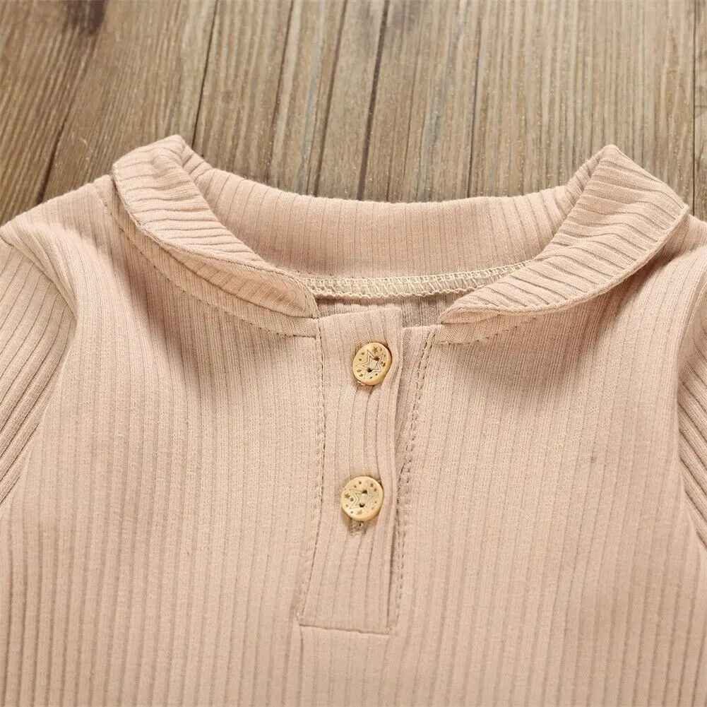 2019 Baby Spring Autumn Clothing Newborn Infant Boy Girl Solid Color Romper Ribbed Playsuit Jumpsuit Outfit Clothes | Детская одежда и