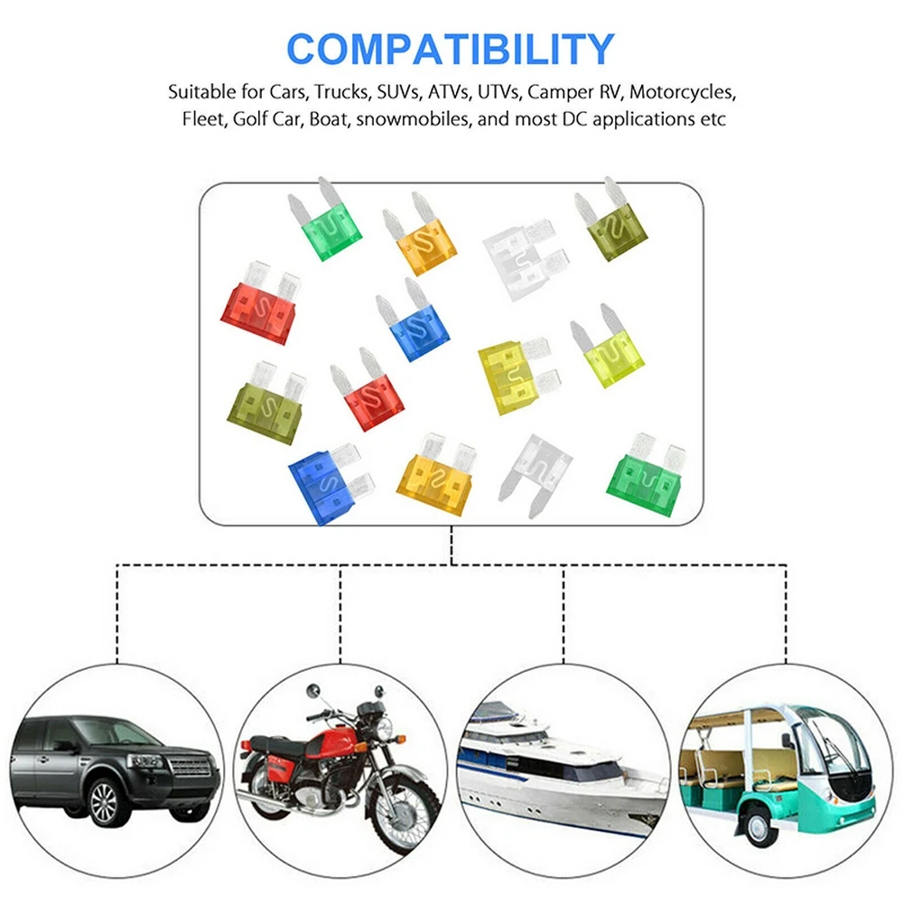 Цветной 220 шт./компл. высококачественный автомобильный предохранитель с лезвием