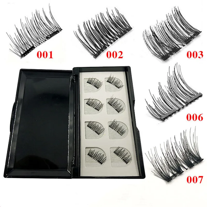 8 шт. магнитные накладные ресницы и набор пинцетов расширение натуральные