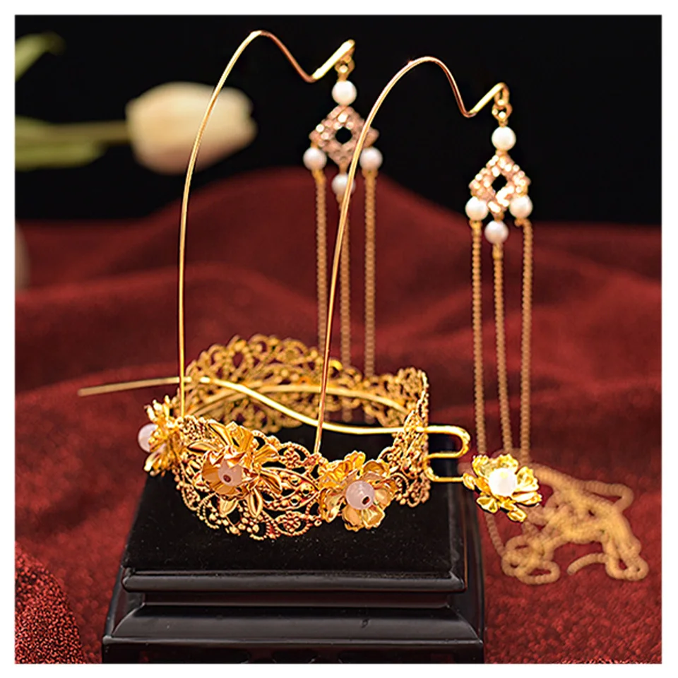 Китайский традиционный старинный кисточкой Корона свадебные диадемы Красивая