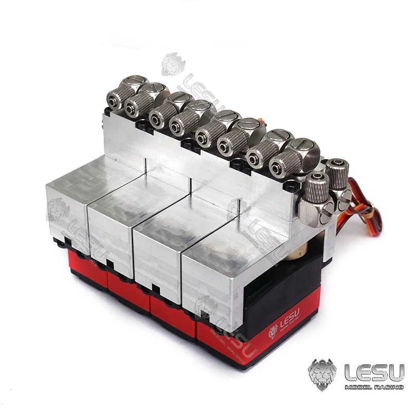 Günstig 4CH Umkehr Hydraulische Ventil W/ 9KG Servo Für 1/14 RC LESU Radlader Bagger Dumper Lkw TH16737-SMT3