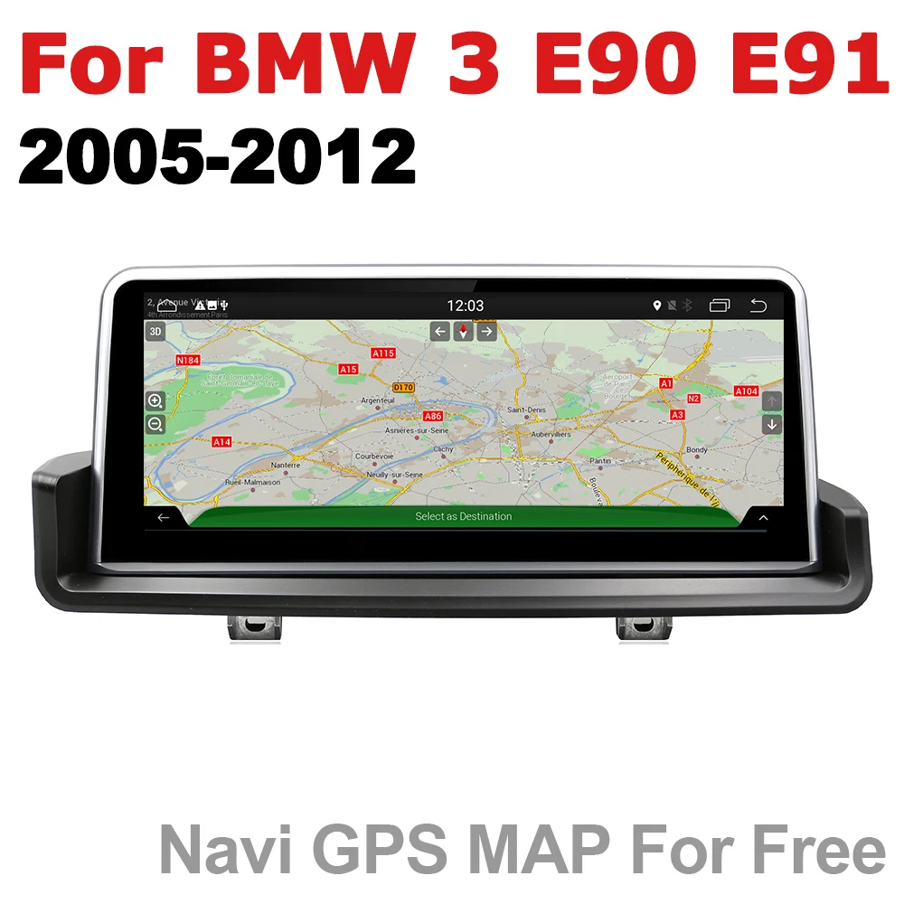 Автомобильная аудиосистема Android 7 0 с GPS-навигацией для BMW 3 серии E90 E91 2005 ~ 2012 Idrive WIFI