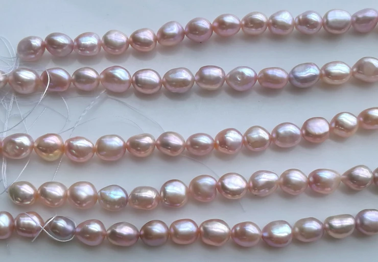 AAA Свободные бусины пресноводный жемчуг белый/розовый/фиолетовый барочный