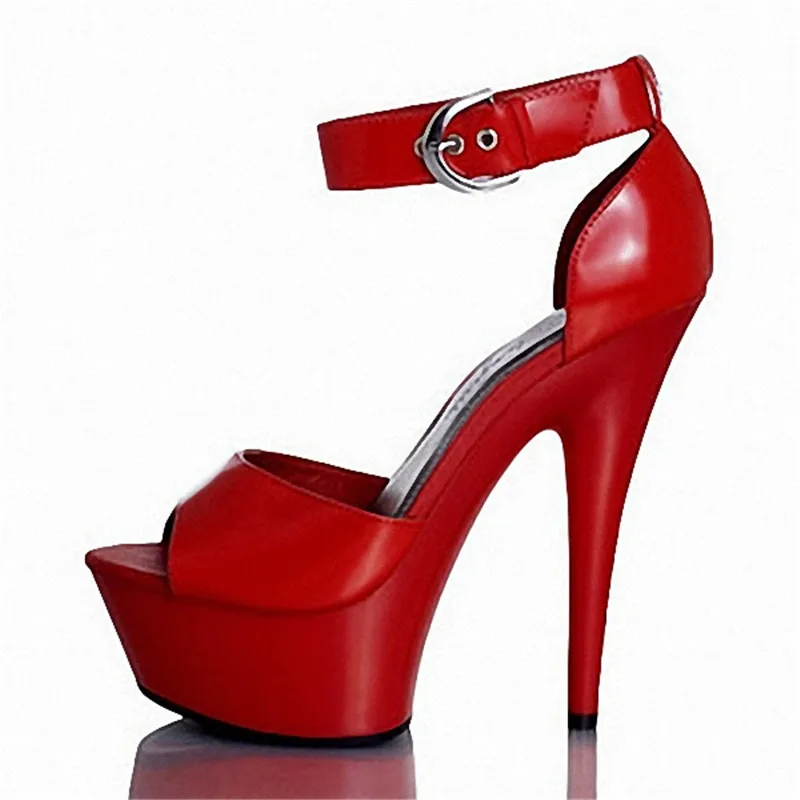 Foot strap style 15cm high sandals banquet stage pole dancing performance/star model shoes | Спорт и развлечения