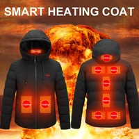 heating jacket vest 9 zone heater dual control usb jacket heated thick camping tourism thermal jacket