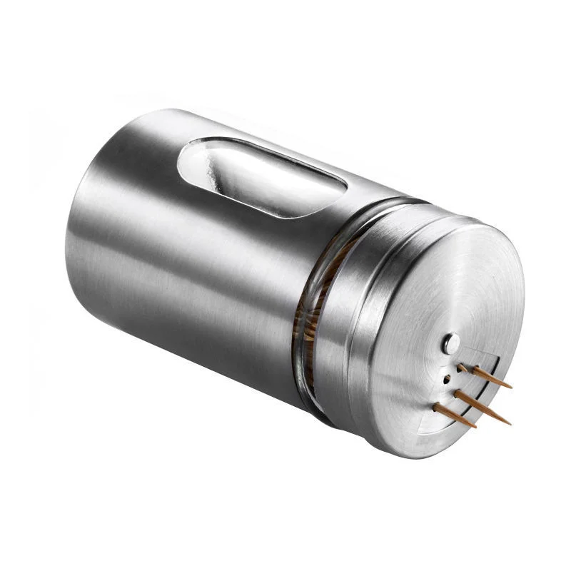 

1Pc Stainless Steel Seasoning Rotating Cover Salt Sugar Bottle Pepper Shaker Toothpick Kitchen Multi-purpose Supplies Spice Jars