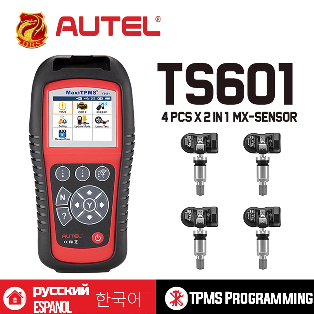 Autel MaxiTPMS TS601 TPMS инструмент диагностики и обслуживания активации датчиков TPMS/перепрограммировать ecu автомобиля/выключить предупреждение огни