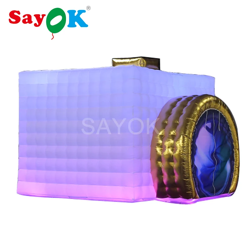 Высококачественная надувная фотобудка в форме камеры палатка для свадьбы белая