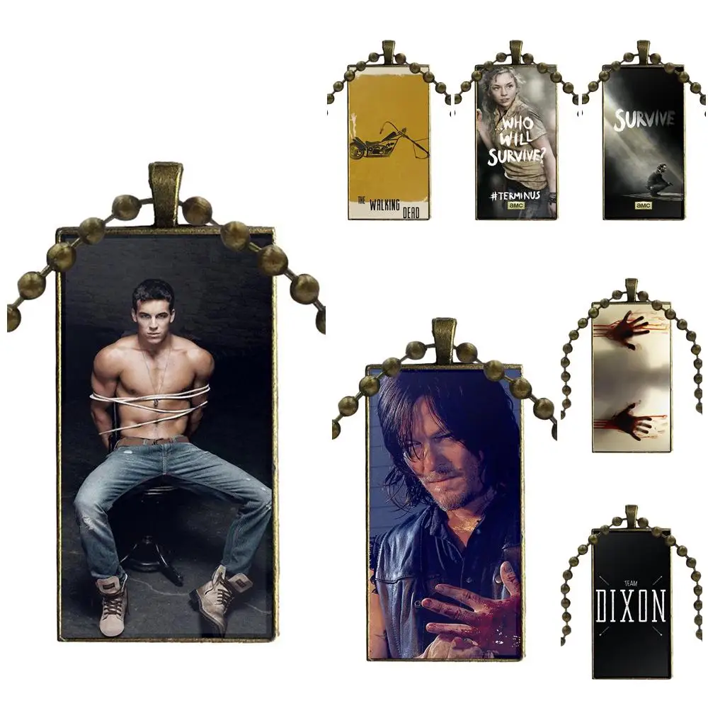 Женский свадебный подарок 2019 стеклянный кулон Daryl Dixon ручной работы полукулон