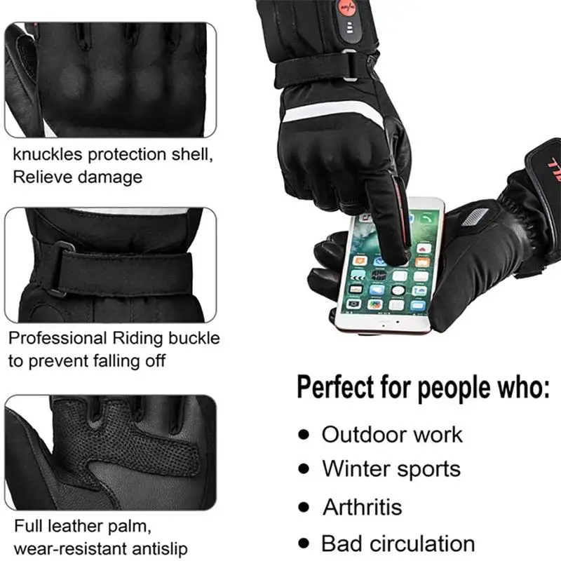 Спасителя тепла зимой Батарея обогревающие перчатки мотоцикла Электрический