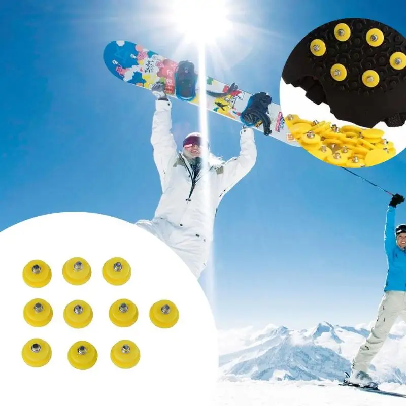 10 Pcs Outdoor Ice Snow Spike Crampons Anti-Slip Shoe Covers for Hiking and Climbing image 3