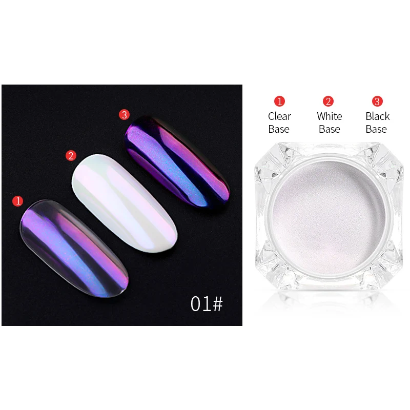 Color 1 PinPai 0,3 г/банка для зеркальных ногтей Единорог Блестящий Порошок для УФ-геля Хамелеон пылезащитный пигмент для ногтей Блестящий Маникюр Инструменты для украшения - Цвет: Color 1