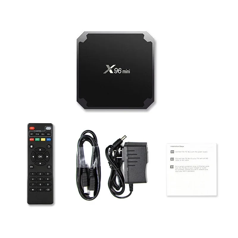 Лучшая ТВ приставка X96mini ip на ОС Android 9 0 1 ГБ 8 2 16 медиаплеер x96 mini Amlogic S905W Приставка