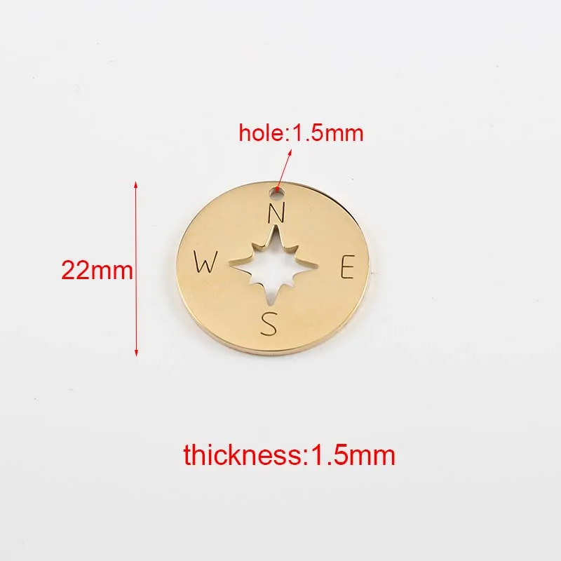 

Compass Charms Stainless Steel Mirror Polished 22mm Charms Connector Charm Pendants For Jewelry Making 20pcs/lot
