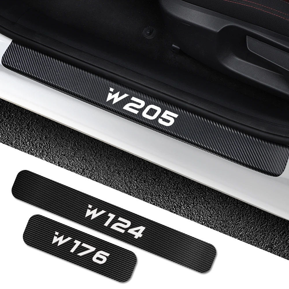 For Mercedes Benz W205 W212 W204 W203 W210 W213 W220 W221 W222 W124 W126 W140 W168 W169 W176 Car Door Sill Stickers Accessories