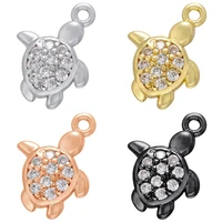 zhukou new 4 colors turtle pendant crystal pendant for women diy handmade jewelry making accessories supplies wholesale vd869
