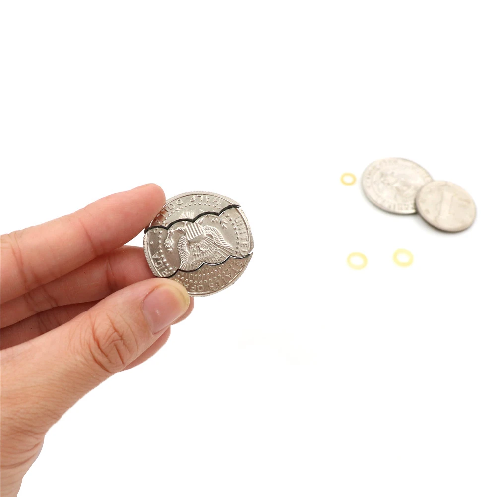 

Magic Ripped Coin Trick Funny Magic Tricks Toy Folding Coin Bite Coin Dollar VersionIllusion And Restored Gift