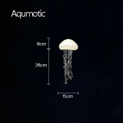 white 36cm Aqumotic Висячие Медузы украшения Силикагель 3d Медузы Искусство большой кулон орнамент реквизит в морском стиле для вечерние - Цвет: white 36cm