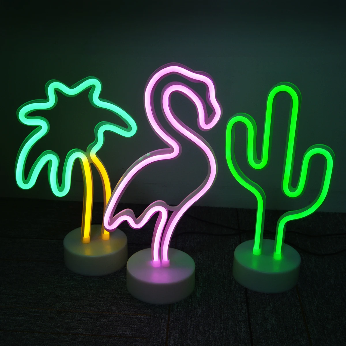 

5V USB Neon Light Sign Happy Birthday Party For Rooms Bedroom Indoor Led Neon Sign Night Lights Flamingo Rainbow Decoration Lamp