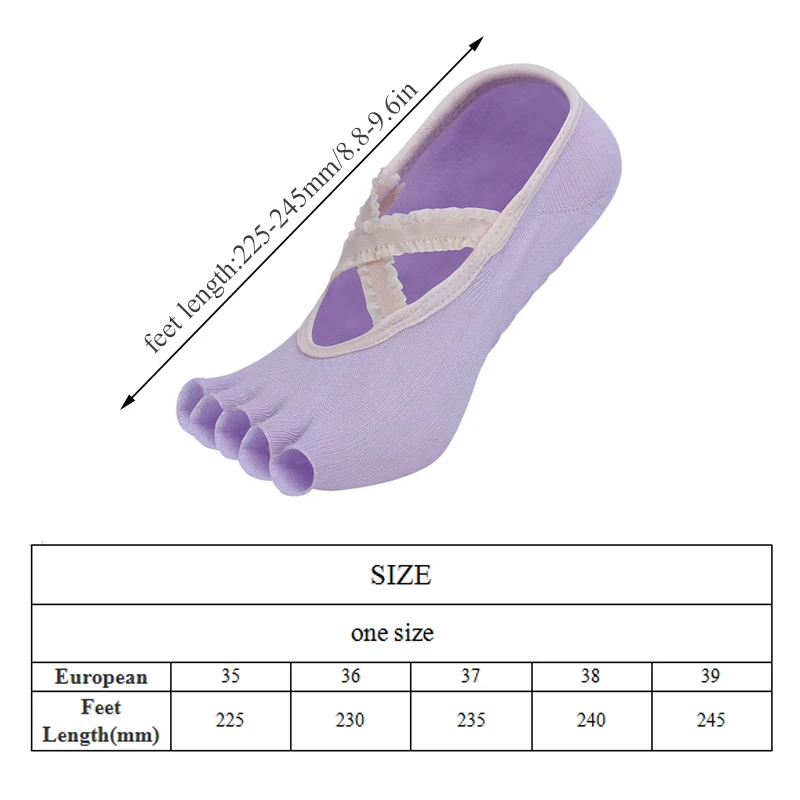 

Women Yoga Socks Anti-Slip Quick-Dry Damping Pilates Basketball Socks Good Grip for Men&Women Floor Soft Cotton Toe Socks