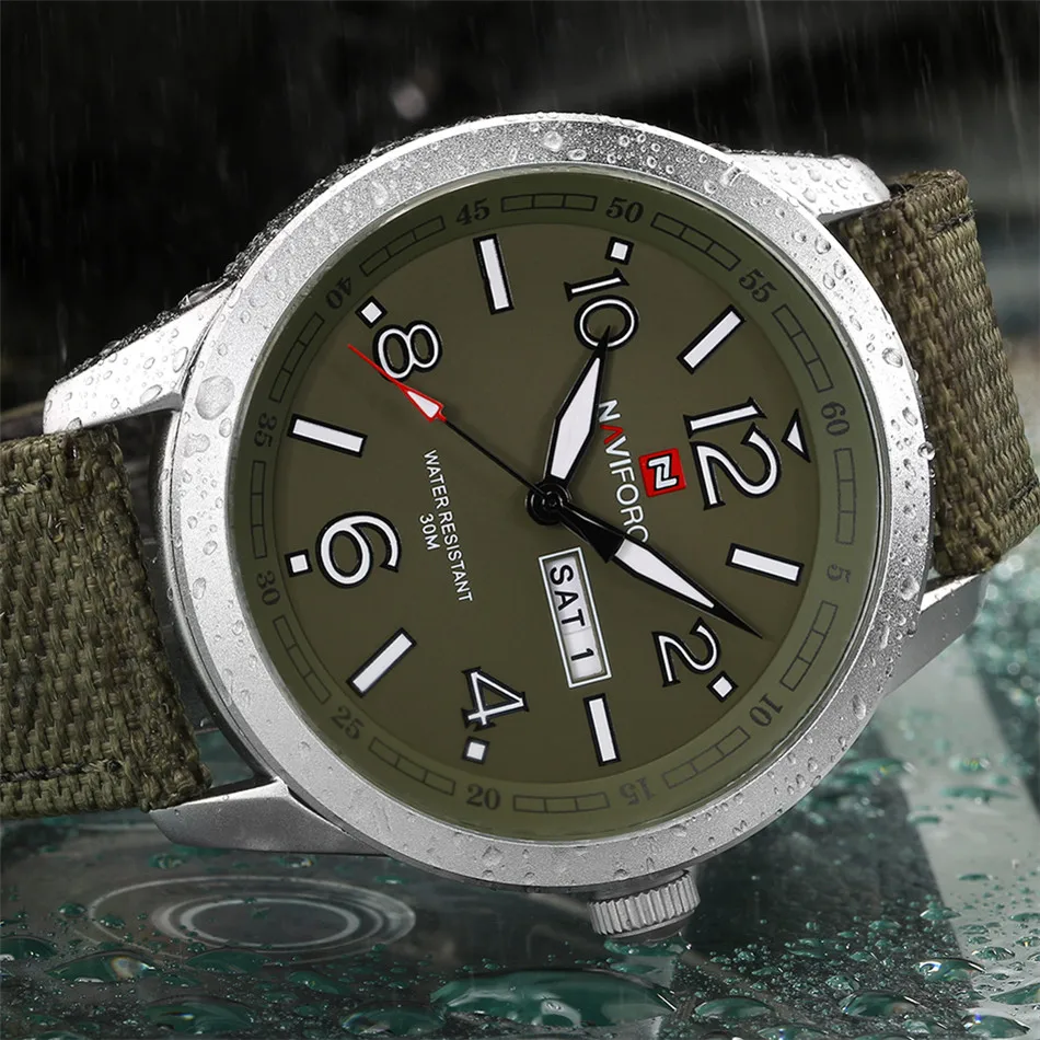 NAVIFORCE спортивные мужские часы Военные модные трендовые повседневные деловые