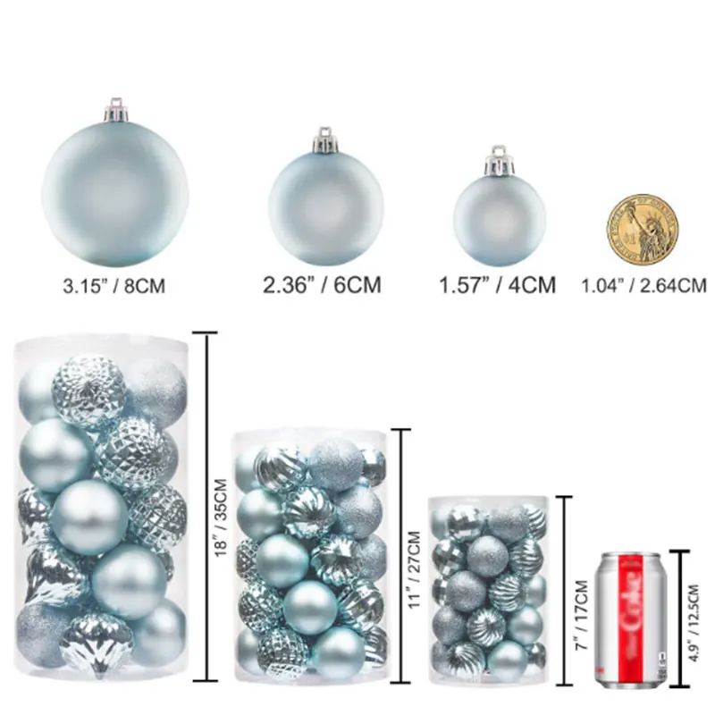34 шт./компл. 4 см украшение для вечеринки свадьбы блестящий шар нового года