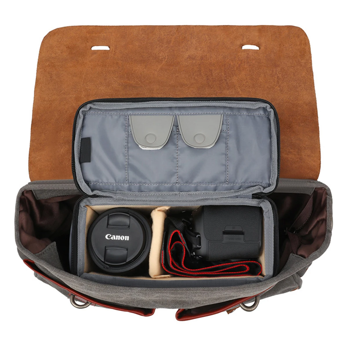 Водонепроницаемая Сумка для DSLR камеры чехол из искусственной кожи вставки