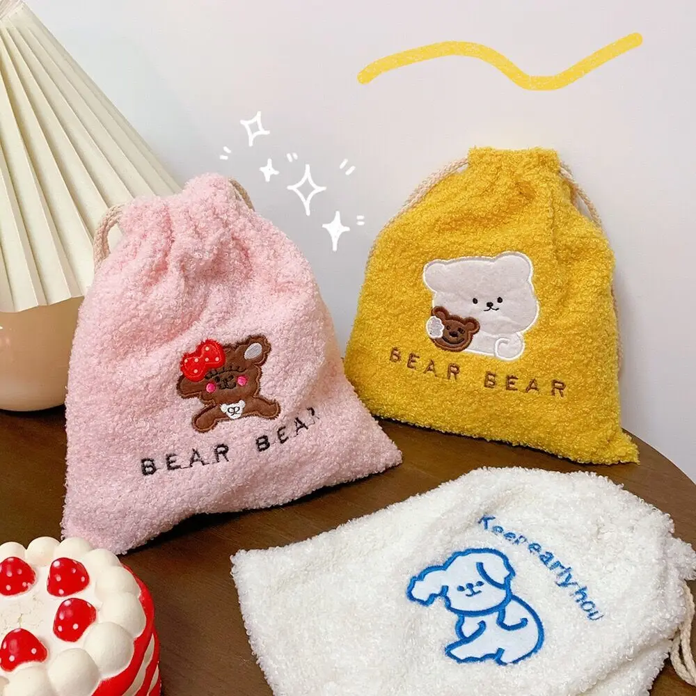 Bentoy Milkjoy фланелевые мягкие корейские сумки с медведем и собакой милые домашние