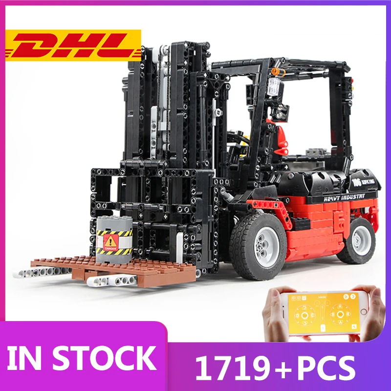 Высокотехнологичные инженерные автомобили MOULD KING 13106 вилочный погрузчик Mk II