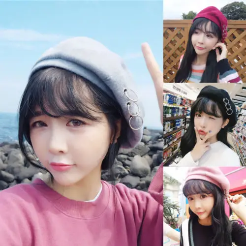 Женская зимняя шапка берет шерстяная хлопковая осень 2018 брендовые новые женские