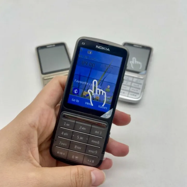 nokia c3 01 refurbished original mobile phones 2 4 inch 5mp camera 1050mah wifi single core cellphone free shipping free global shipping