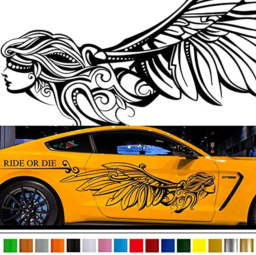 

2PC Universal Side Skirt Car Door Sticker Decal Automobiles Auto Accessories