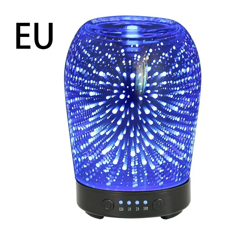 3D Firework Night Light Essential Oil Diffuser AU US UK EU Aroma Aromatherapy Fine Fog Humidifier Household Room Decor Car | Бытовая