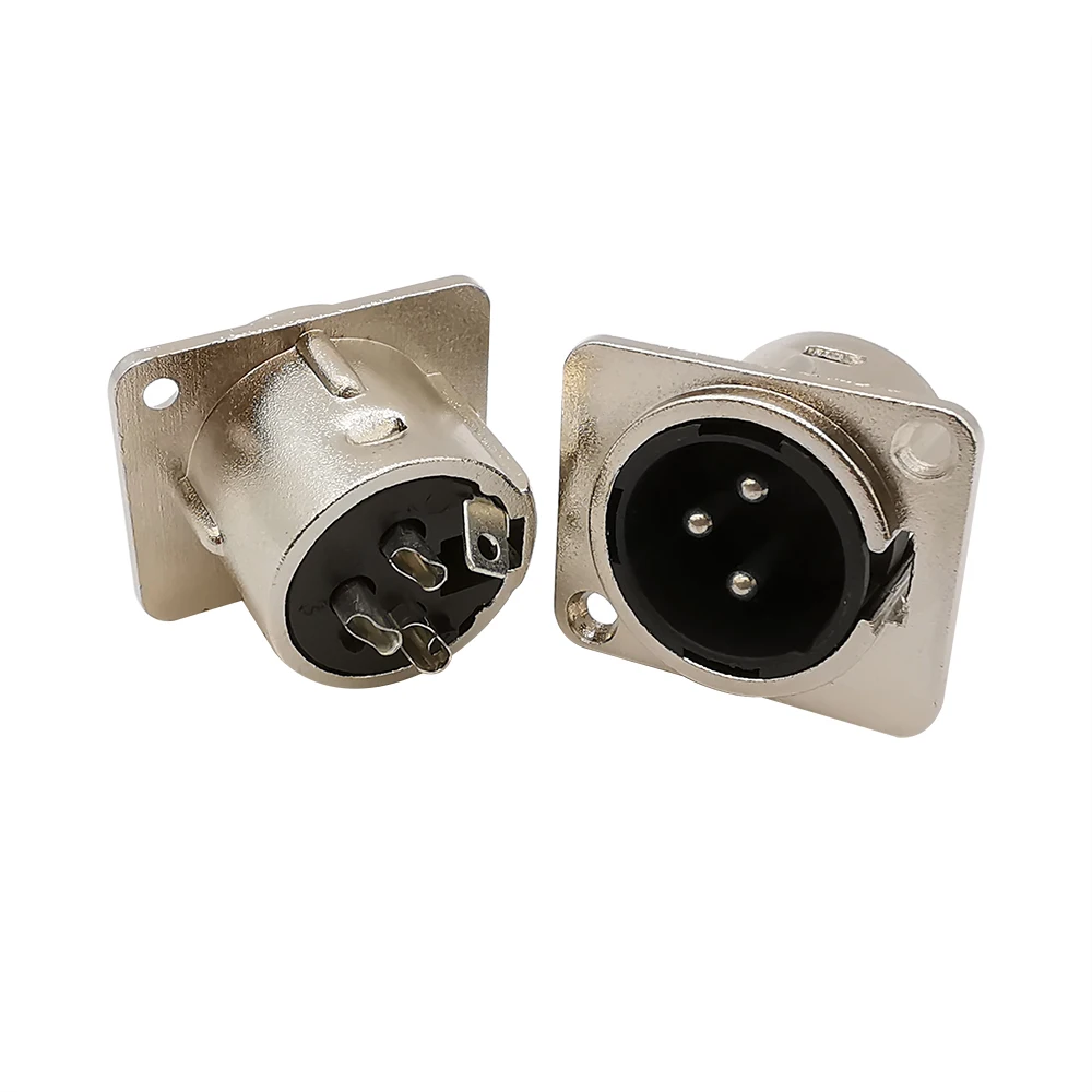 2 шт 3 контактный XLR Мужской Женский металлический Корпус разъемом Сделано в Китае