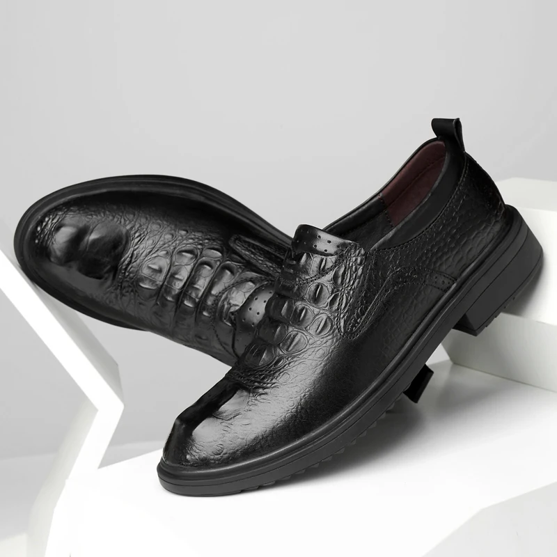 

Leisure Shoes Casual Leather Shoes For Men Spring Man Fashion Sapato Masculino Black Mens Zapatos Hombre Cuero