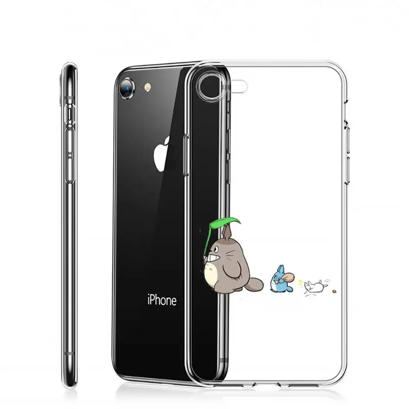 

Cute Totoro Spirited Away Ghibli Miyazaki Phone Case Transparent for iPhone 6 7 8 11 12 s mini pro X XS XR MAX Plus