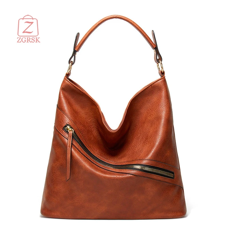 

Вместительная женская сумка через плечо, летняя модная однотонная сумка через плечо, Ретро сумка-мешок из искусственной кожи, универсальны...