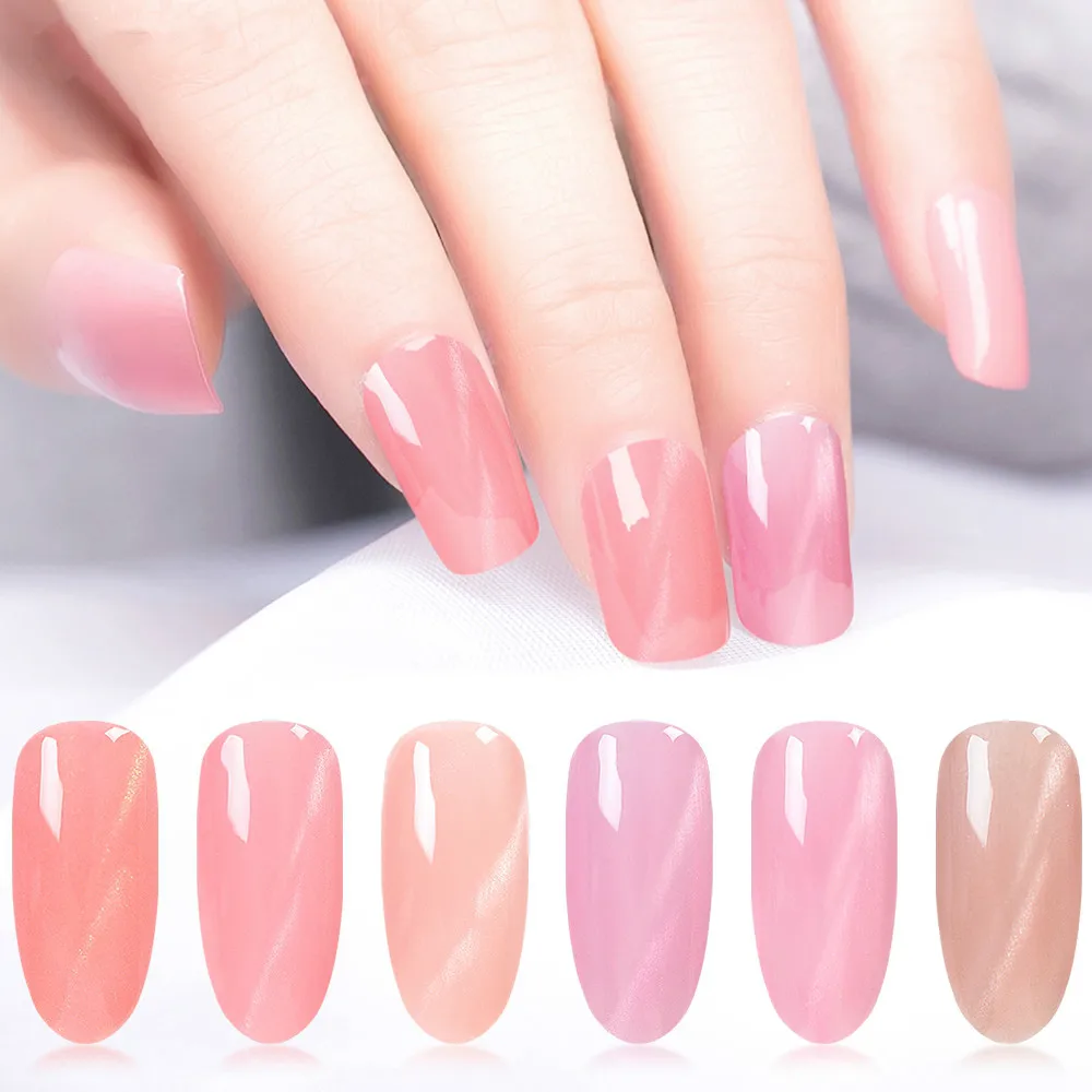 

9.5ml Nail Gel Polish Cat Eye Nail Art UV Gel Nail Polish Pink Nude Series Led Nail Gel Varnish Semi Permanent Nail Lacquer