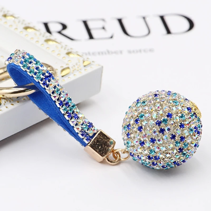 Модный автомобильный брелок стразы милый для ключей шар подвеска кошелек сумка