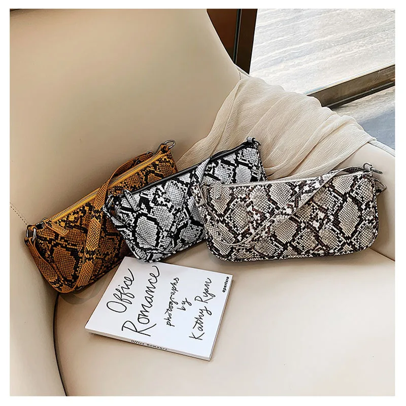 2019 новая индивидуальная Повседневная сумка из змеиной кожи в стиле ретро модная