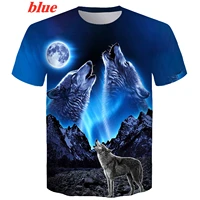 cool fashion mens 3d animal print t shirt short sleeved wolf t shirt